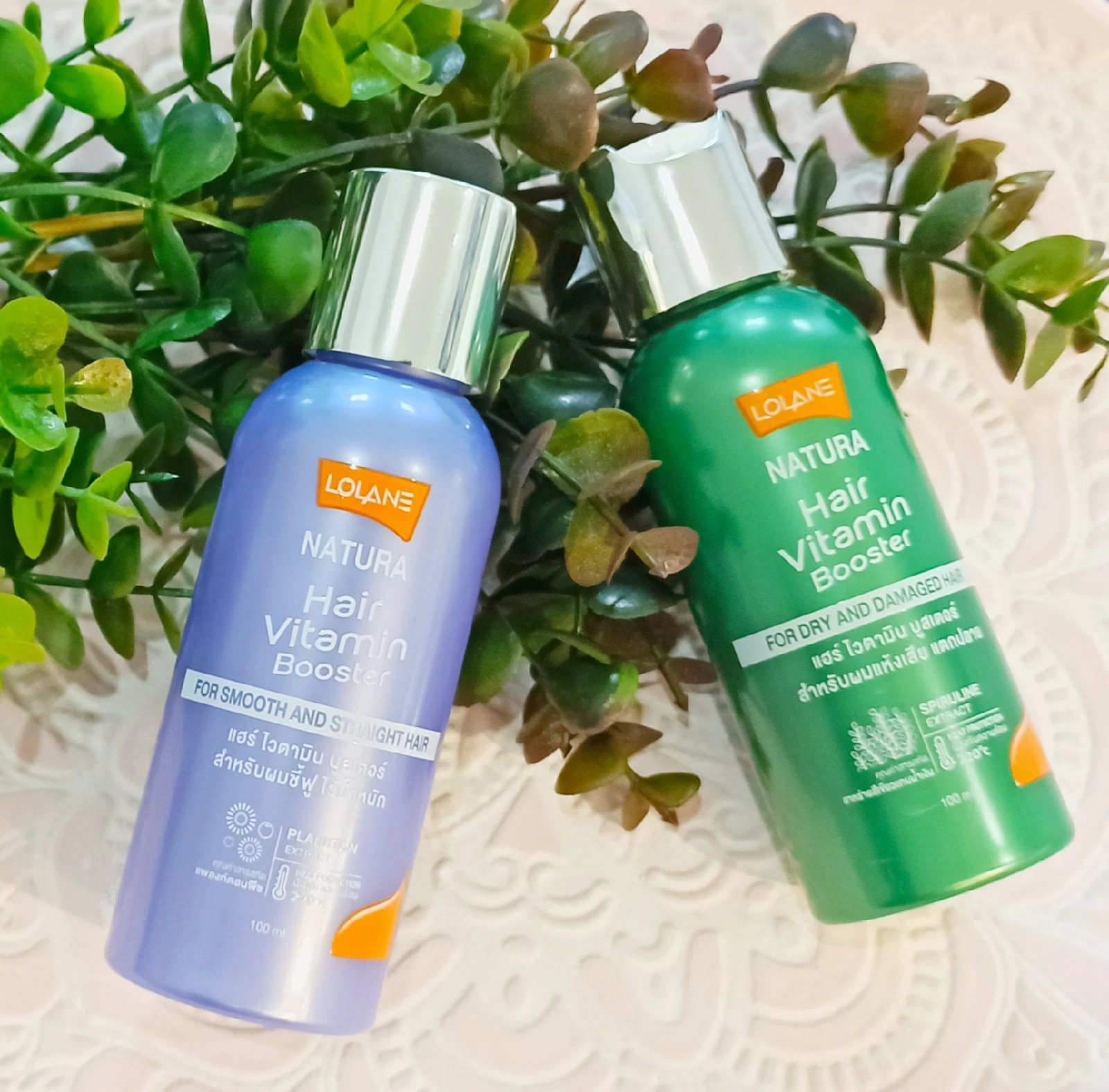 Активные компоненты Тайской сыворотки-бустера Lolane Natura Hair Vitamin Booster for Dry and Damaged hair