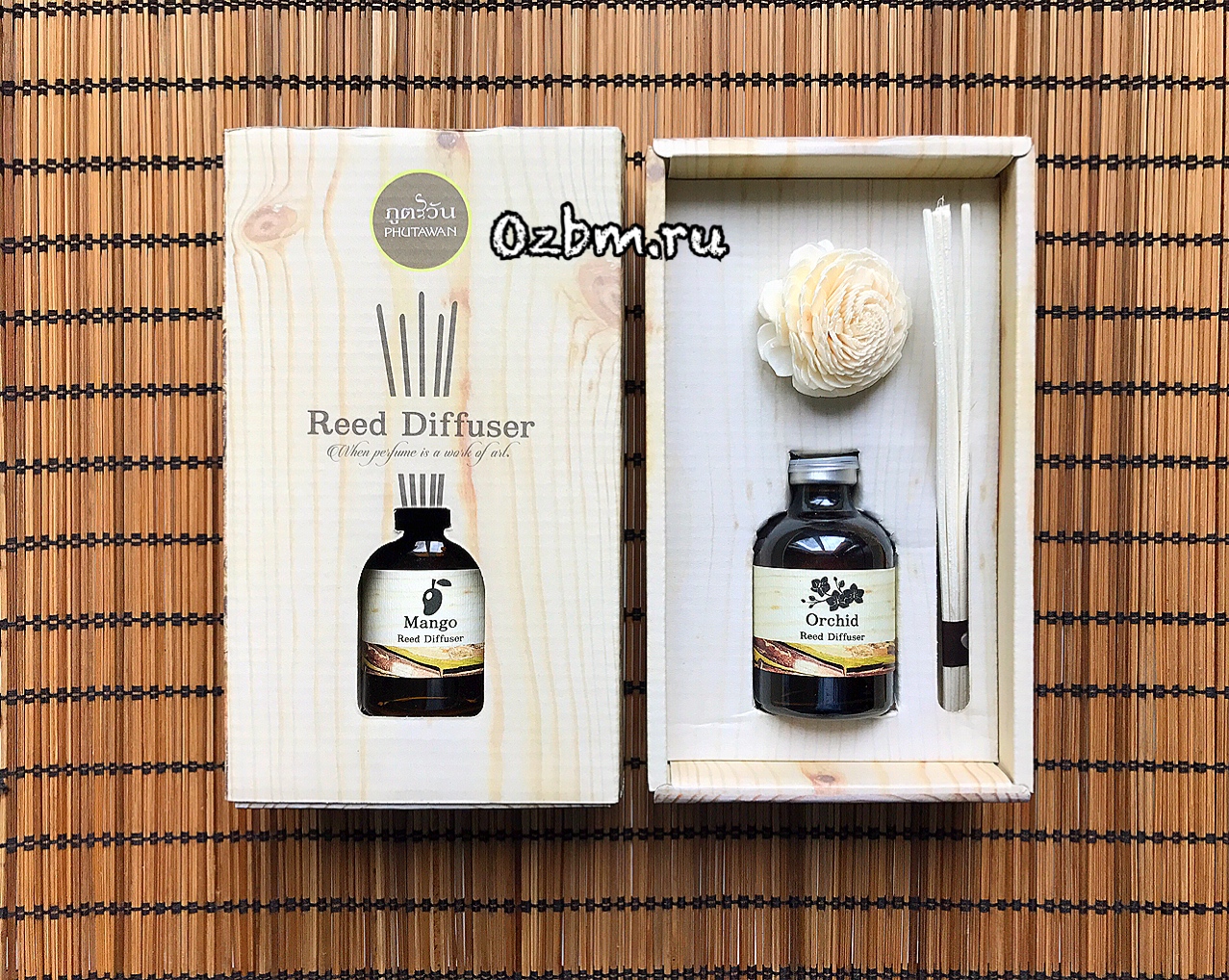 Ароматический Тайский диффузор с палочками Сакура Reed Diffuser Sakura Phutawan 50 мл.